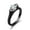 Black, variant on Unisex Zircon Inlay Ring With Ceramic And Titanium Steel In Elegant Design For Daily Wear Gift Idea For Men And Women