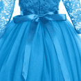 thumbnail image 2 of IDOPIP Flower Girls Long Lace Bridesmaid Dress 3/4 Sleeves Floor Length Wedding Party Princess Dress, 2 of 8