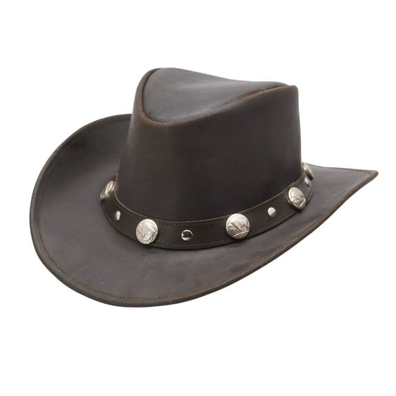 RESISTANCE Showerproof Unisex Australian Style Leather Cowboy Hat | Western Outback Hat for Men & Women