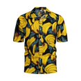 thumbnail image 4 of Camisa estampada con fruta de plátano en 3D para hombre, camisas hawaianas casuales de manga corta para playa, camisetas de vacaciones de talla grande para hombre, ropa de calle, 4 of 5