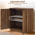 thumbnail image 6 of LKTART 31.5" Mid Century Modern Sideboard Buffet Cabinet, 3pcs 2-Door Credenza with Adjustable Storage Shelf, Walnut Finish Storage Cabinet for Dining Room, Living Room, Entryway, 6 of 11