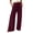 Wine, variant on Taqqpue Women Oversize Pants Drawstring High Elastic Waistbant Boho Palazzo Pants Loose Fit Lounge Pants Solid Color Straight Wide Leg Pants with Pockets for Women