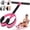 55 Pounds Pink#2, variant on 2026 Upgraded Durable Pedal Resistance Band with Handle, Thickened Latex Tubes and Soft Foam Fabric Foot Pedal, Sit Up Exercise Equipment(75 Pounds Pink)