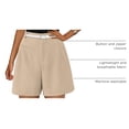 thumbnail image 4 of Shorts PRETTYGARDEN Verano 2025 Cintura Alta Pierna Ancha Albaricoque Talla L, 4 of 6