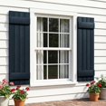 thumbnail image 5 of Barara King Window Shutters with Premium Board and Batten, Plantation Shutters with Two Horizontal Rails and Easy Mount for Farmhouse, Home Office, Living Room, Bedroom, Blue(14"*51"), 5 of 8