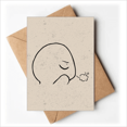 thumbnail image 1 of Eyes Closed Expiratory Face Cartoon Greeting Cards You are Invited Invitations, 1 of 3