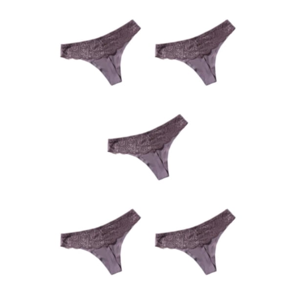 Sonducket Bragas de tiro bajo Tanga Ropa interior de mujer Tanga Mano de obra fina Elasticidad Ropa de dormir transpirable Café M Type2 NO2