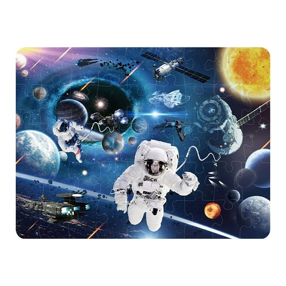 XZNGL 46Pcs Puzzle Glowing Big Cosmic Ocean Floor Childrens Family Puzzle Gift