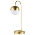 thumbnail image 2 of Pemberly Row Contemporary Metal Round Arched Table Lamp in Gold, 2 of 7