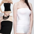 thumbnail image 5 of MYG Fashion Basic Layering Stretch Plain Strapless Tube Top Seamless Sleeveless Tee, 5 of 5