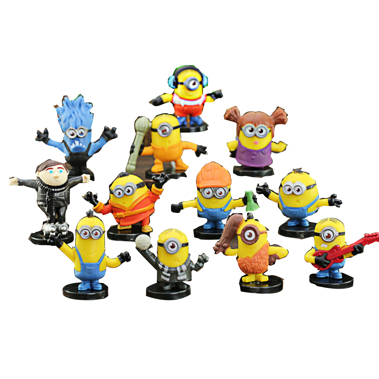 12 Sets Despicable Me 2 Minions Movie Character Figure Doll Toys Gift Cake Decor 