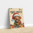 thumbnail image 3 of Merry Christmas Santa Vizsla Scarf Twinkling Lights Xmas Holiday Vertical Matte Canvas Poster Vizslas Dog Lover Gifts Idea Wall Art Home Decor - 00022, 3 of 5