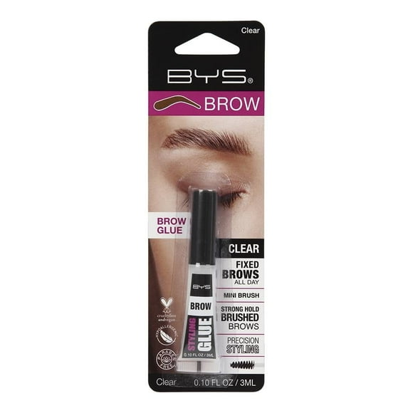 Fijador de cejas Bys glu clear transparente con mini cepillo 3 ml