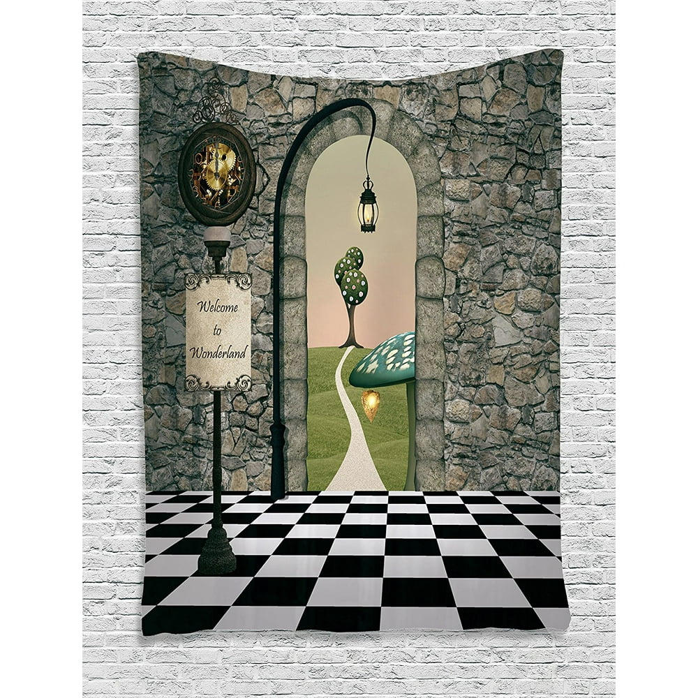 Alice In Wonderland Tapestry
 Alice in Wonderland Tapestry Decorations by Wel e Wonderland Black