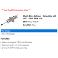 thumbnail image 2 of Clutch Cylinder - Compatible with 1992 - 1998 BMW 318i 1993 1994 1995 1996 1997, 2 of 2