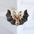 thumbnail image 2 of Creative Alloy Bat-Shaped Enamel Brooch Set - Pack of 2, Perfect for Jackets, Coats, and Fashion Accessories, 2 of 4
