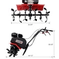 thumbnail image 5 of NOBOLEA Heavy duty Power tiller, 7HP Gas Engine 212CC, 6 Blades 32.5" Wide and 10" Deep Cultivator - Garden Soil Prep for Planters and Vegetable Beds and More., 5 of 15
