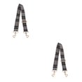 thumbnail image 4 of Minnieouse Correa de hombro para mujer, piezas de repuesto, cinturón cruzado de lona ancha, artesanía DIY para correas de mensajero ligeras Cuadro gris claro 2Conjunto, 4 of 6