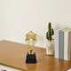 thumbnail image 2 of Trofeo de plástico con diseño de estrella hueca de 20,5 cm, dorado, premios de recompensa, concurso de decoración, premios de regalo, trofeo con base para ceremonia de reconocimiento, 2 of 6