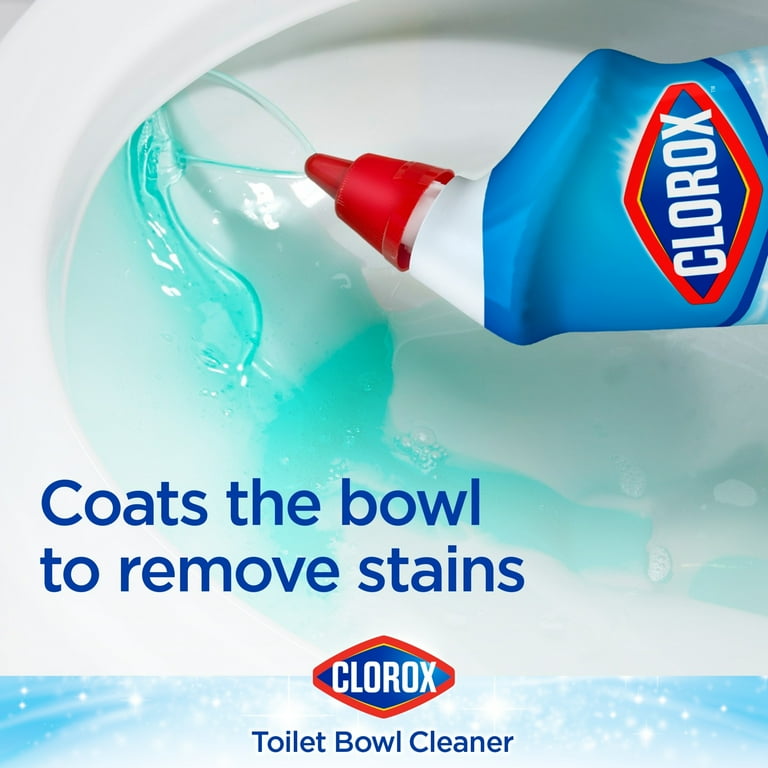Clorox Toilet Bowl Cleaner with Bleach Rain Clean 24 Ounces 3 Pack