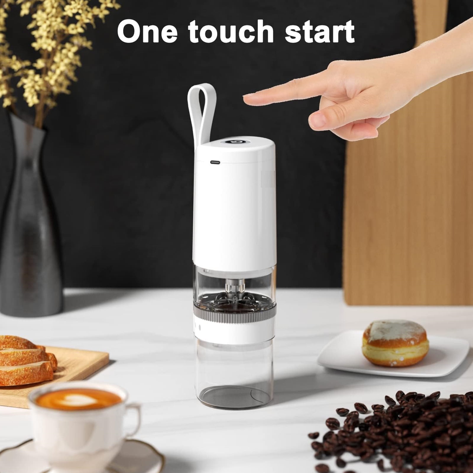 Electric Coffee Grinder Adjustable Burr Mill Coffee Mill Compact Grinder Portable Rechargeable Coffee Grinders