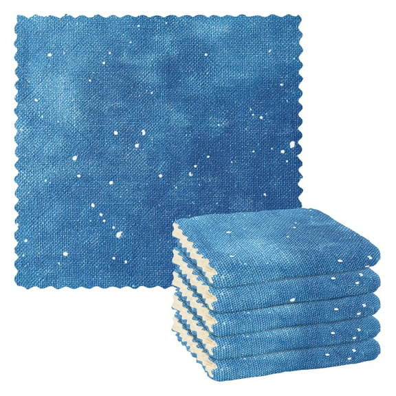 6 Pieces of Kitchen Towels 11x11Inch Kitchen Dish Cloths Kitchen Dish Towels Reuseable Cleaning Cloths Pretty Blue
