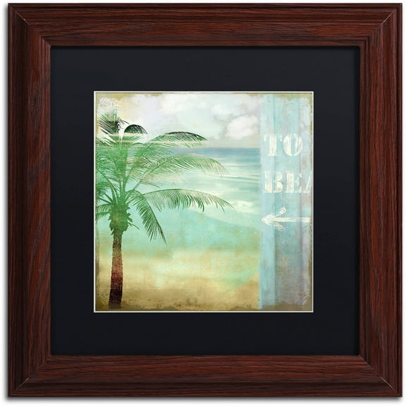 Trademark Fine Art "By the Sea III" Canvas Art by Color Bakery Black Matte, Wood Frame