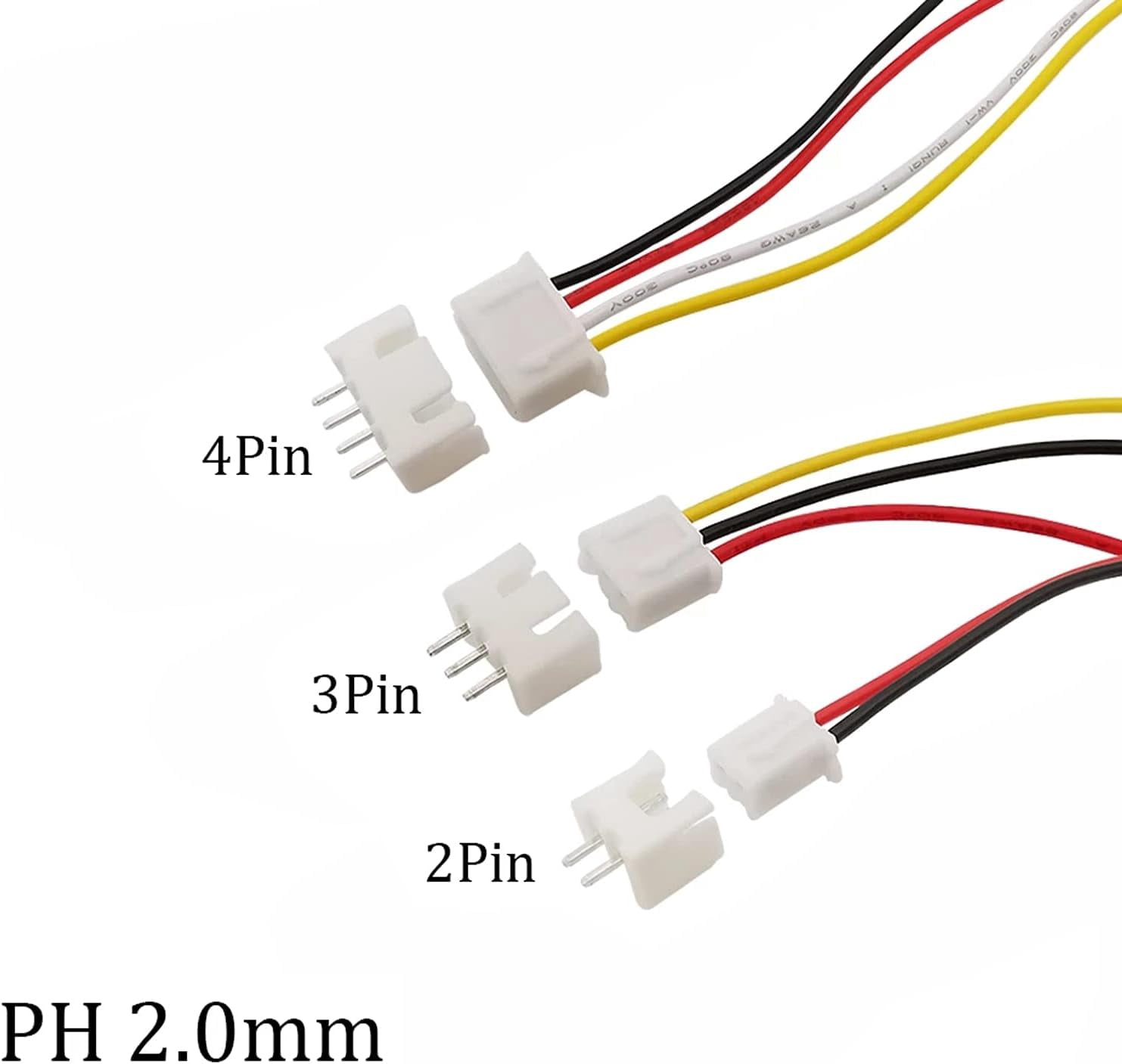 4502.0- connector kit, including 2.0mm male pin head 2/3/4 pin shell connector adapter plug terminal kit
