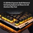 thumbnail image 2 of Teclado para juegos Teclado con cable USB Gamer Teclado retroiluminado para computadora PC Laptop Hugtrwg Nuevos Originales, 2 of 6
