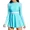light blue, variant on Attraco Beautiful Modest 2 Piece Swimsuits for Women Swim Dress with Briefs and Zipper UPF 50+ Rashguard Dress with Thumb Holes