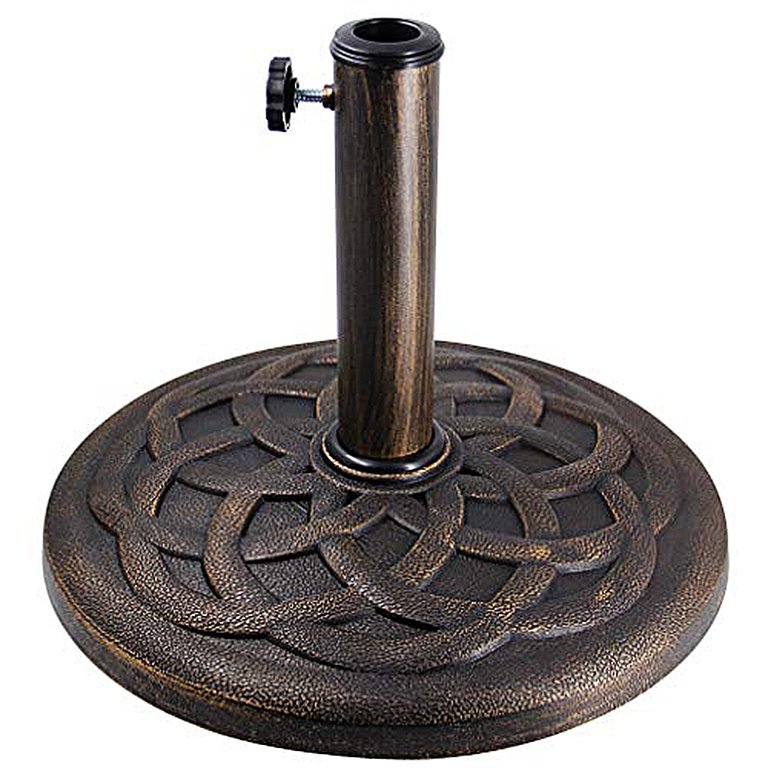 blissun 22 lb heavy duty patio market umbrella base stand 31 lbs : Patio, Lawn & Garden The steel upright and cast stone construction make it strong and sturdy Blissun 22 lbs Heavy Duty
