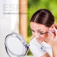 thumbnail image 3 of Espejo de Maquillaje Redondo con Luz Montado en Pared de Doble Cara para Baño con Pantalla Tactil Gaon, 3 of 11