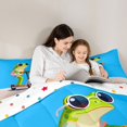 thumbnail image 5 of Feelyou Kawaii Cartoon Frog Bedding Comforter Set, Fashion Animal Lover Twin Comforter Sets, Teens Kids Boys Girls Reversible Bedding Set, Breathable Home Decor, 2pcs, 5 of 8