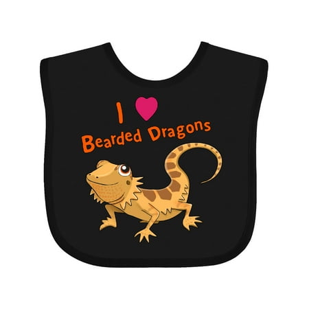 

Inktastic I Love Bearded Dragons Gift Baby Boy or Baby Girl Bib