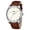 S-WhiteBrown, variant on Men’s Quartz Watch with Large Face, Luminous Hands, Hardened Crystal Lens and Leather Strap Waterproof Water for Man | Ideal Gift for Him