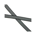 thumbnail image 2 of CTM  Elastic X-Back 3/4 Inch Black and White Pinstripe Suspenders (Women), 2 of 3