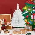 thumbnail image 6 of 2FT Artificial Christmas Tree Tabletop Christmas Tree with Plastic Stand Mini Xmas Pine Tree for Party Supplies Indoor Outdoor Holiday Home Decoration (Green), 6 of 14