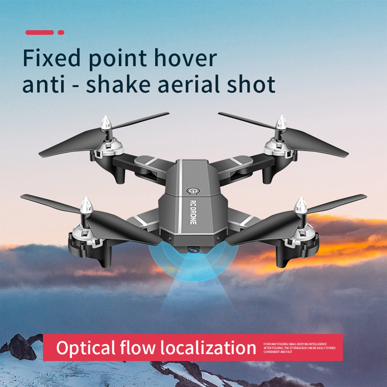 Drone with Dual 1080p Hd Fpv Camera, Fixed Point Hover, Anti-Shake Aerial Shot, Remote Control Toys Gifts for Boys and Girls