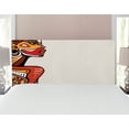 thumbnail image 1 of African Headboard, Profile of a Lady with Different Tattoos on Her Body and Face Print Art Design, Upholstered Decorative Metal Bed Headboard with Memory Foam, Full Size, Multicolor, by Ambesonne, 1 of 4