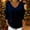 *Dark Blue, variant on Women's V Neck Long Velvet Sleeve Tops ,Casual Fashions Basic Loose Fit Tunic T Shirts Brown,Womens Plus S