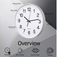 thumbnail image 3 of Reloj analógico blanco silencioso de 36 cm CLOCKSWISE, 3 of 7