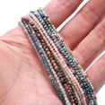 thumbnail image 4 of Nvzi 2 piezas de cuentas cortadas de color azul oscuro de 2 a 2,5 mm, hechas a mano, para pulseras, collares, accesorios, decoración de cuentas sueltas, 4 of 5