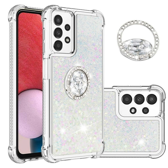 Funda para Samsung Galaxy A13 4G GANGXUN Brillo Líquido Flotante Purpurina