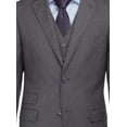 thumbnail image 5 of Mens Ticket Pocket Three Piece Charcoal Modern Fit Vested, 5 of 5