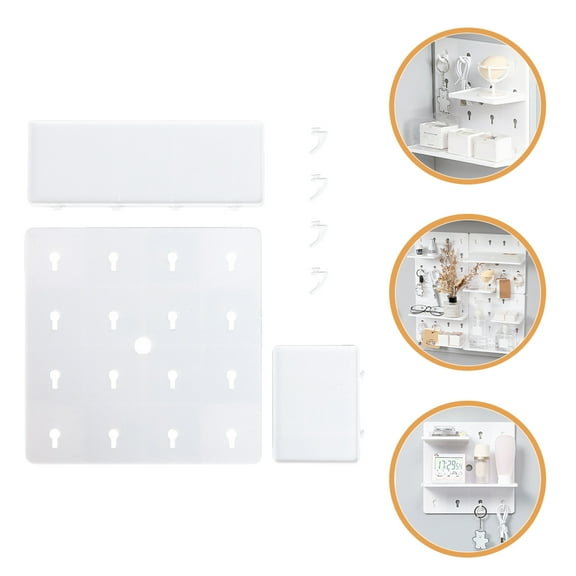 Raindrops  Nordic Style Storage Holder Floating Wall Shelf Rack Peg Board Office