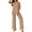 Khaki, variant on PRETTYGARDEN Women's Summer 2 Piece Set Loose Tank Top Wide Leg Pants Casual Matching Lounge Travel Outfits Tracksuit