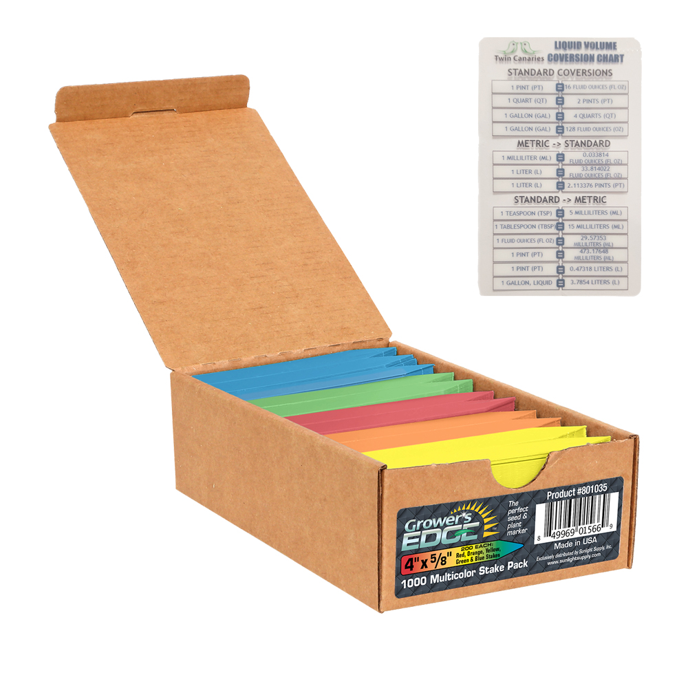 Grower S Edge Plant Stake Labels Multi Color Pack 1000 Box