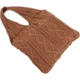 thumbnail image 7 of LinYooLi Women Twist Pattern Woolen Yarn Woven Shoulder Bag Top-handle Bag Tote, 7 of 7