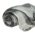 thumbnail image 3 of Nassau Collection White and Gray Transitional Handloom Throw Blanket 52" x 67", 3 of 5