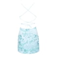 thumbnail image 5 of Womens Embroidered Dress Unique Appliques Beaded Back Lace Up Casual Floral Blue L, 5 of 6
